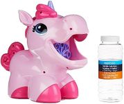 Amazon Basics Kids Outdoor Automatic Unicorn Bubble Blowing Machine with Bubble Solution