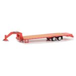 Gooseneck Trailer Red with Red and White Conspicuity Stripes Hobby Exclusive Series 1/64 Diecast Model by Greenlight 30467