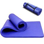 PROIRON Yoga Mat Extra Thick 15MM - NBR Yoga Matt Exercise Fitness Foam Large Padded Non-Slip High Density for Pilates, Stretching, Home Gym Workout Men Women with Carry Strap (1800mm x 610mm, Blue)