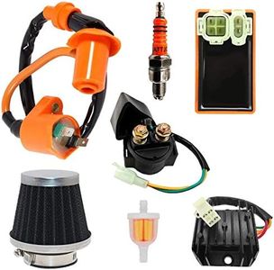 High Performance Racing 6 Pin AC CDI Ignition Coil Spark Plug A7TC for GY6 50cc 125cc 150cc 4-stroke Engines Scooter ATV Go Kart Moped Quad Pit Dirt Bike Cart