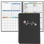 Budget Planner - Monthly Finance Organizer with Expense Tracker Notebook to Manage Your Money Effectively, Undated Finance Planner/Account Book, Start Anytime,A5(8.6x5.9 inchs),100gsm Paper (Silver)