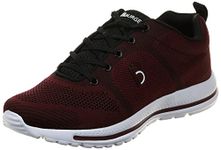 Bourge Men's Loire-7 Mehroon and Black Running Shoes-8 UK/India (42 EU) (Loire-7-Mehroon-08)