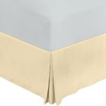 Utopia Bedding Twin Bed Skirt - Soft Quadruple Pleated Ruffle - Easy Fit with 15 Inch Tailored Drop - Hotel Quality, Shrinkage and Fade Resistant (Twin, Beige)