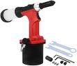 SHININGEYES Pneumatic Rivet Gun S70 Heavy Duty Air Hydraulic Rivet Gun Professional Riveting Tool Air Power Tool with Waste Rivet Tube(No-Self-Suction Style)