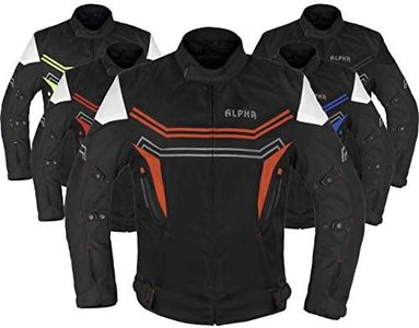 Motorcycle Jacket For Men Enduro Dualsport Riding High Visibility Dirtbike Ce Armor Waterproof All Season (ORANGE, XX-LARGE)