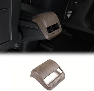 ABS Rear Center Console Air Vent AC Vents Cover Trim for Tesla Model 3 & Model Y 2017-2021 (Pear Wood Grain)