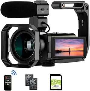 4K Video Camera Camcorder ORDRO AX65 Wifi UHD Camcorder 3.5" IPS Touch Screen HD 1080P 60FPS, Livestream Camcorder with 12x Optical Zoom Vlogging Camera Camcorder w Mic Wide Angle Lens Handheld Holder