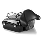 Craftride Topcase Box Compatible with Harley Davidson Softail Slim/Sport Glide/Springer Chopped II with Luggage Rack Black