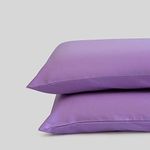 FABDREAMS 100% Organic Cotton King Pillow Case Set | California King Size Pillow Case Set | 400 Thread Count | GOTS Certified | Long Staple Cotton | Soft Silky Shiny | 20" x 40" | Lilac