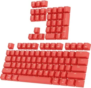 PWNAGE Full PBT Gaming Keycap Set - Double Shot PBT Shine Through Full Keyboard Keycaps (Red)