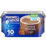 Maxwell House International Suisse Mocha Café-Style Decaf Sugar Free Instant Coffee Beverage Mix (8 ct Pack, 4 oz Canister)