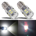 1157 Bay15D P21/5w LED Bulb, DC10-30V 6W With Projector Super Bright 6000K, For Car Brake Lights, Parking Tail, Stop Light, Reverse Lights. (Pack Of 2)