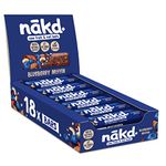 Nakd Blueberry Muffin Natural Fruit & Nut Bars - Vegan - Healthy Snack - Gluten Free - 35g x 18 bars