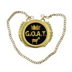 Letprize Greatest of All Time Turnover Chain Medal, 6.3" Gold Champ Medal Necklace Award for The G.O.A.T, Football Necklace, Basketball Necklace, Champion Chain, Fantasy Sports Award, Metal,