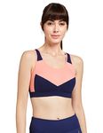 Van Heusen Proactive Women Racerback Sports Bra - Cotton Elastane - Anti Bacterial, Wireless, Padded, Full Coverage