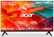 Acer 80 cm (32 inches) V Pro Series HD Ready Smart QLED Google TV AR32QDXGU2841AT (Black)