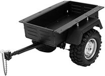 1/10 Scale RC Car Hitch Trailer Aluminum Alloy Model Children Toy Fit for TRAXXAS TRX4 TRX6 RC Car(Black)