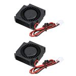 sourcing map DC Brushless Cooling Blower Fan Cooler 3010 30x30x10mm Turbine Turbo Dual Ball Bearing Centrifugal Flow Blower DC24V 2 Pin for 3D Printer 2pcs