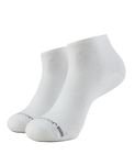 Jockey 7605 Men's Compact Cotton Stretch Low Show Socks with Stay Fresh Treatment_White_FREE SIZE