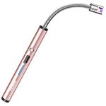 VEHHE USB Plasma Rechargeable Electric Gas Lighter for Kitchen, Pooja Room, Candles, BBQ, Multi Purpose - 360 Degree Flexible & Windproof (Pink)