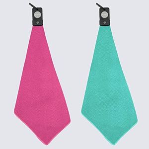 Playing It Forward Magnetic Golf Towel for Golf Bags with Clip for Men & Women, Waffle Weave Microfiber Towel with Industrial Strength Magnet for Strong Hold to Golf Carts or Clubs, Set of 2