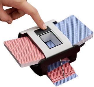 Automatic Card Shuffler 2 Deck, Electric Shuffling Machine for 1-2 Decks, Recharge Shuffler Machine for Poker, UNO, Blackjack, Texas Hold'em