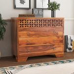 Gateway Furniture Chest Of Drawer (Asher, Honey Finish) - Sheesham Wood, Walnut