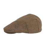 Newsboy Flat Caps for Men & Women - Classic & Vintage Style Baker Boy Hat –Tweed Gatsby Hat Ivy Irish Cap - Wool & Polyester - Duckbill Hat - Unisex (Medium, Camel)