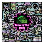 51 Pcs Glow in The Dark Inspirational Quotes Water Bottle Stickers for Kids, Colorful Waterproof Vinyl Motivational Program Laptop Decals, Mugs Phone Cases Journal Positive Affirmations Decor Sticker