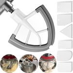 HOMGEN Flex Edge Beater for KitchenAid Mixer, Flat Beater Attachment for 4.5/5 QT Tilt-Head Kitchenaid Stand Mixer Replacement Beater Paddle Accessories with Scrapers