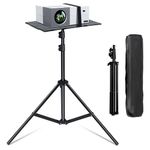 YOWHICK Projector Tripod Stand for 23" to 61", Foldable Laptop Tripod, Multifunctional DJ Racks/Projector Stand with Adjustable Height, Perfect for Office, Home, Stage or Studio