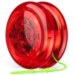 Looping Yoyo D1 Responsive YoYo for Kids Beginners, 2A Loop Yo yo Starter Yo-Yo Easy to Play Basic String Tricks (Red)