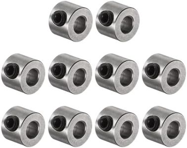 uxcell 10pcs Set Screw Collars 4mm Bore Stainless Steel Shaft Collars, 9mm OD, 7mm Width, Landing Gear Stopper Wheel Collar