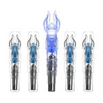 Letszhu Lighted Nocks, Automatically LED Archery Arrows Nock 6.20mm/.244” Inside Diameter Illuminated Lighted Archery Nocks for Hunting Shooting (Blue Pack of 5)