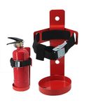 Fire Extinguisher Mount,Wall Mounted Metal Bracket,Compatible with 2.5 lb Fire Extinguishers, Red Powder Layer (2.5lb red 1pcs)