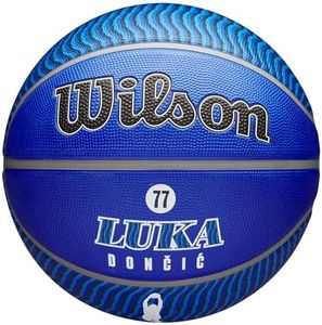 WILSON NBA Player Icon Outdoor Basketball - Luka Doncic, Size 7-29.5"