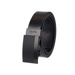 Kenneth Cole Men's Perfect Fit Adjustable Click Belt, Black Matte, Medium (34-36)