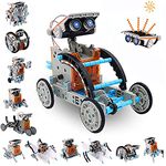 ACELIFE STEM Solar Robot Toy 12-in-1 Educational Science Kit DIY Building Toy Construction Engineering Set for Kids Age 8-12 Boys & Girls Birthday, Solar Powered Toy-Grey