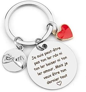 Porte Clé Saint Valentin Cadeau Saint Valentin Homme Femme Idee Cadeau Couple Cadeaux pour St Valentin Original Porte Clef Couple Cadeau Anniversaire Homme Femme Personnalisée Cadeau Couple Amoureux