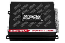 Earthquake Sound Mini D1000.4 (Gen 2) Stereo Class D 4-Channel Car Amplifier, 1000 Watts