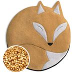 Leschi Wheat Bag microwavable, unscented/Heat Pack for Stomach and Lower Back/Animal: Fox Luca, Beige