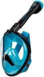 Seavenger Nautilus Full Face Snorkel Mask with New Breathing System (Blue, S/M)