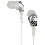 SCOSCHE hp200s Noise Isolation Earbuds with slideLINE Remote and Mic - Retail Packaging - Silver