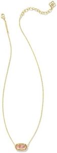 Kendra Scott Elisa Pendant Necklace Gold Light Pink Iridescent Abalone One Size, One size, Brass, Abalone