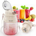 Portable Blender, Personal Blender for Shakes and Smoothies with 27oz Cup, Lid and Shoulder Strap, Type-C USB Rechargeable, Dishwasher Safe Parts, BPA free, Food and Juice for Gym/Travel/Kitchen