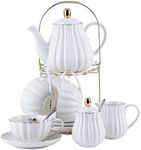 Jusalpha Porcelain Tea Set- 8 OZ Wh