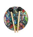 numeroastro Happy Drum Pan for Meditation & Yoga Sound Healing (Multicolour) (8 Inches) (1 Pc)