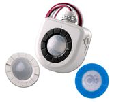 Leviton OSFHU-CTW High-Bay Fixture Mount Occupancy Sensor, 360 and Aisle Way (Both Lenses Included) with Passive Infrared Technology, White