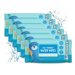 Kiddicare Eco-Friendly Pure Water Baby Wipes, Soft Cleansing Baby Wipes, Wet Wipes, Premium Baby Wipes, Wipes for Baby's, Extra Soft & Tick, Gentle Baby Wipes, No Alcohol, 420 Wipes (Pack of 6)