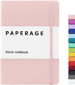 PAPERAGE Blank Journal Notebook, (Blush), 160 Pages, Medium 5.7 inches x 8 inches - 100 GSM Thick Paper, Hardcover